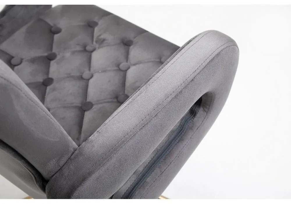 LuxuryForm DESIGN Barová stolička BOSTON VELUR na striebornom tanieri - šedá
