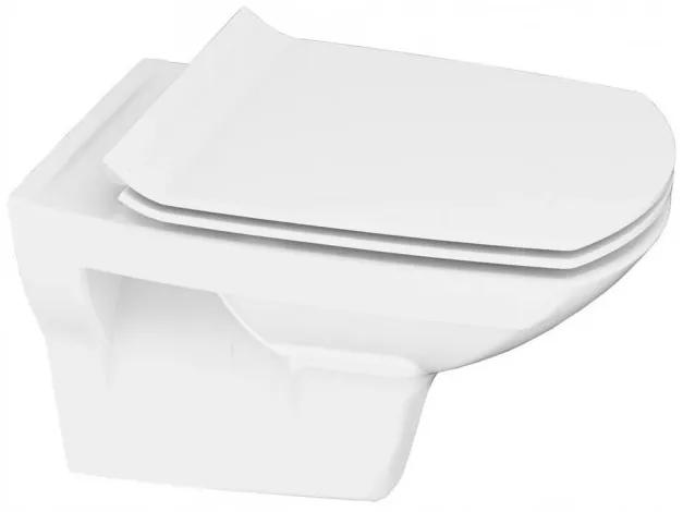 Cersanit Carina, antibakteriálne toaletné sedátko z duroplastu s pomalým zatváraním, biela, K98-0135