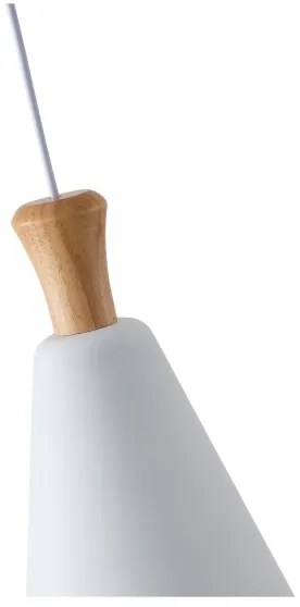 Luster na lanku 1xE27/15W/230V biela pr. 20 cm