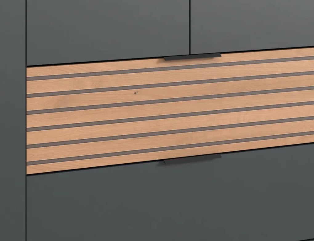 Komoda so zásuvkami Rotterdam, grafit/dub artisan