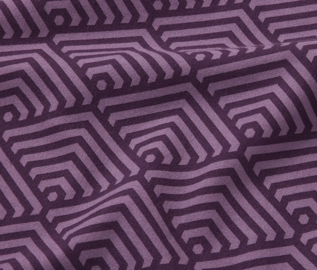 Flanelová posteľná bielizeň, štandardná veľkosť, fialová