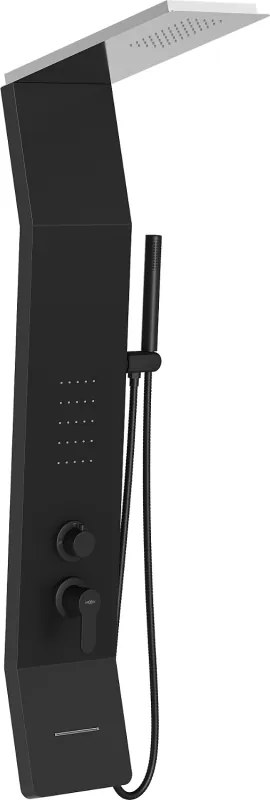 Mexen Yap sprchový panel, čierny/chróm - 7612-02-77