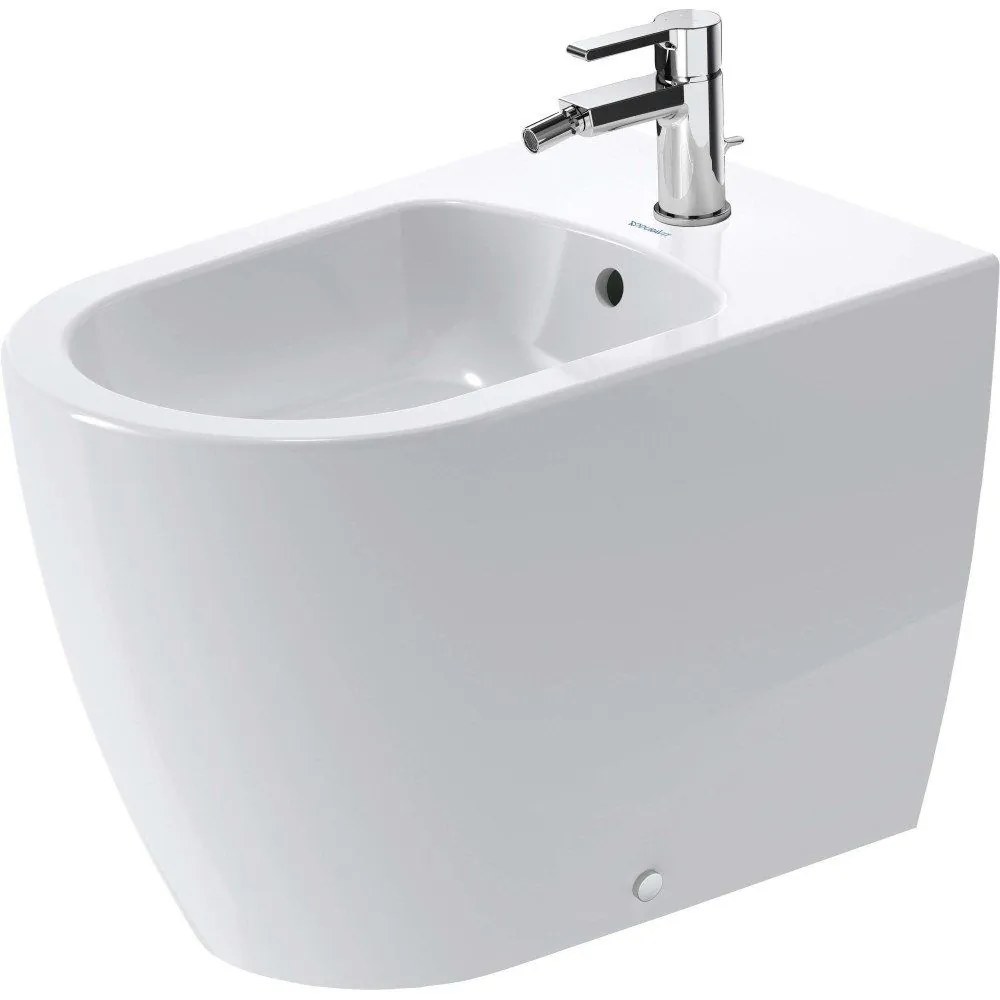 DURAVIT ME by Starck samostatne stojací bidet ku stene, s otvorom, s prepadom, 370 x 600 mm, biela matná, s povrchom WonderGliss, 22891032001