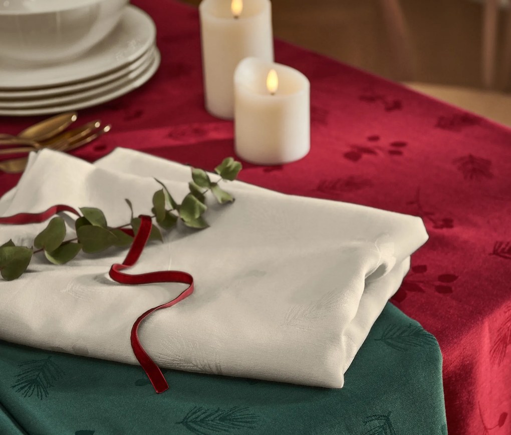 Žakárový obrus, 145 x 255 cm, krémový