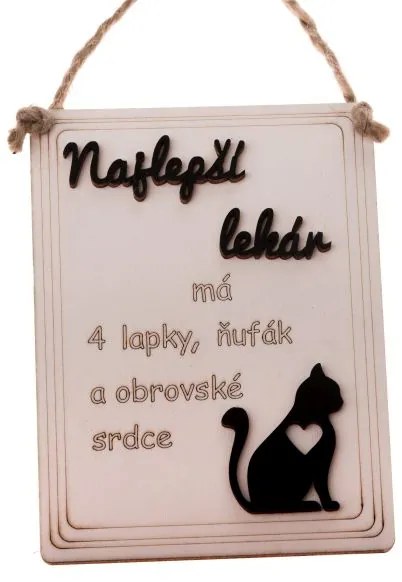 CARODOMOVAEU Závesná tabuľka Najlepší lekár