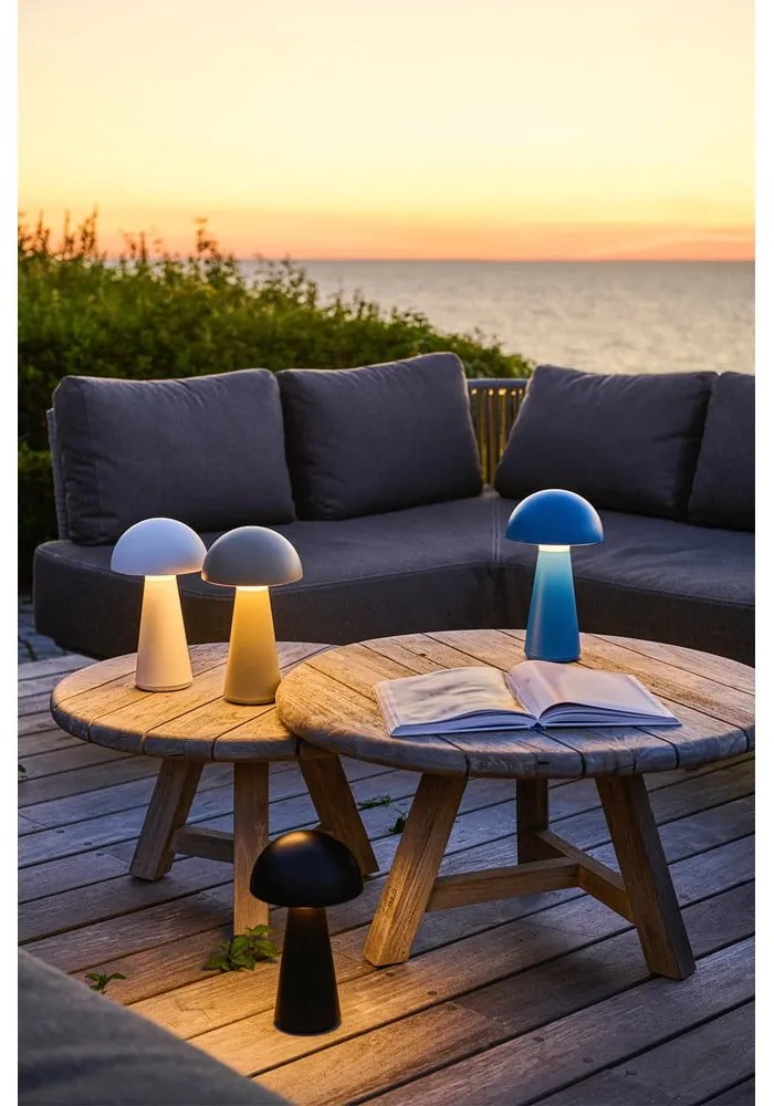 Sivá LED stolová lampa na diaľkové ovládanie (výška 28 cm) Sam – Sirius