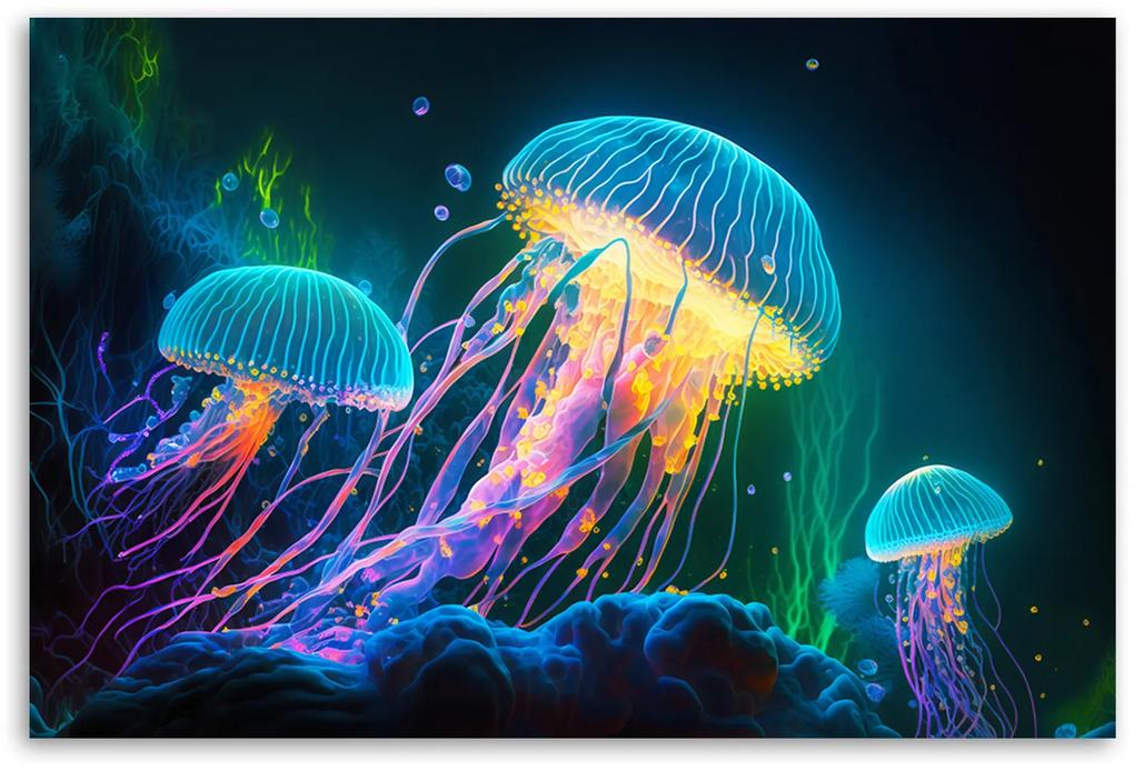 Gario Obraz na plátne Farebné medúzy Rozmery: 60 x 40 cm