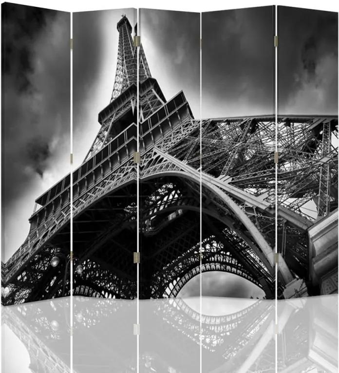 CARO Paraván - Eiffel Tower | päťdielny | jednostranný 180x150 cm