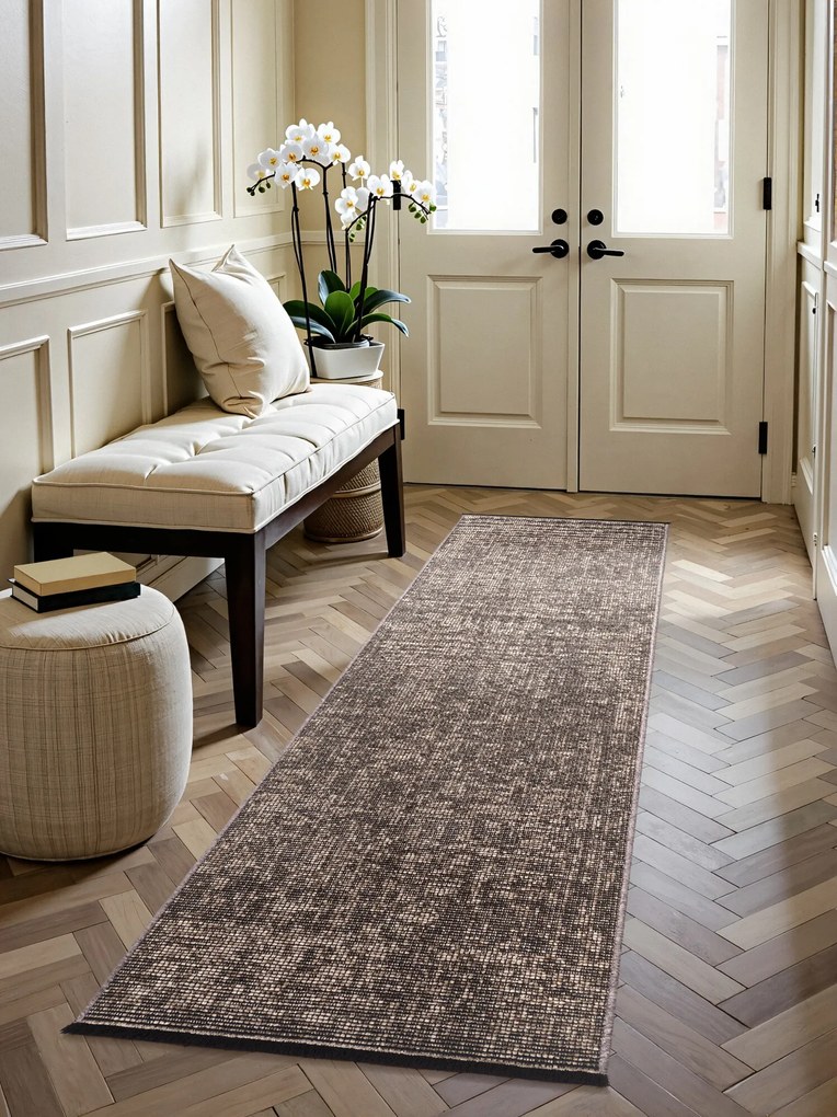 ELLE Decoration, Koberec behúň Brilliance Prisma 106312 Beige z kolekcie Elle, 80x250, hnedá, obývacia izba