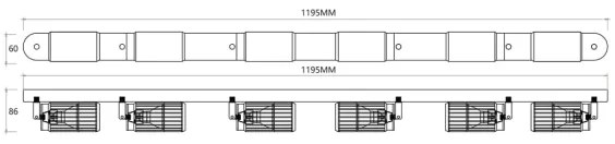 Bodové svietidlo VERTICAL 6xGU10/8W/230V biela