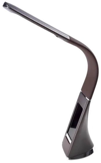 LED Stmievateľná stolná lampa s displejom GALA LED/6W/230V hnedá