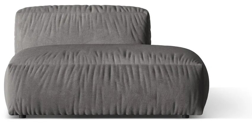 Sivý zamatový modul pohovky (pravý roh) Martina – Micadoni