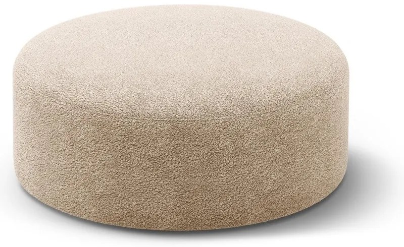 Svetlohnedý taburet z textílie buklé Dia – Micadoni