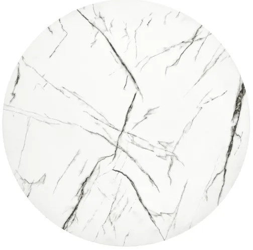 Konferenčný stolík ANTICA 41x55 cm čierna/dekor mramoru