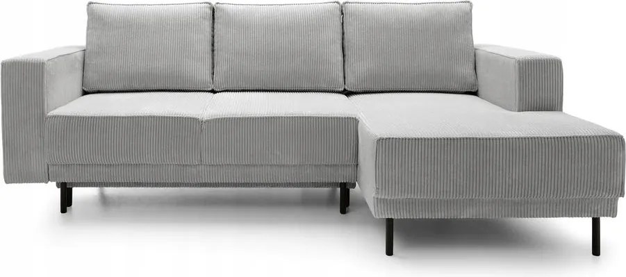 Rohová sedacia súprava Rodriguez mini (p) (svetlosivá čierna)