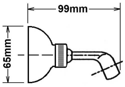 Mosadzný držiak na sprchovú hlavicu v lesklo striebornej farbe ø 6,5 cm – Sapho