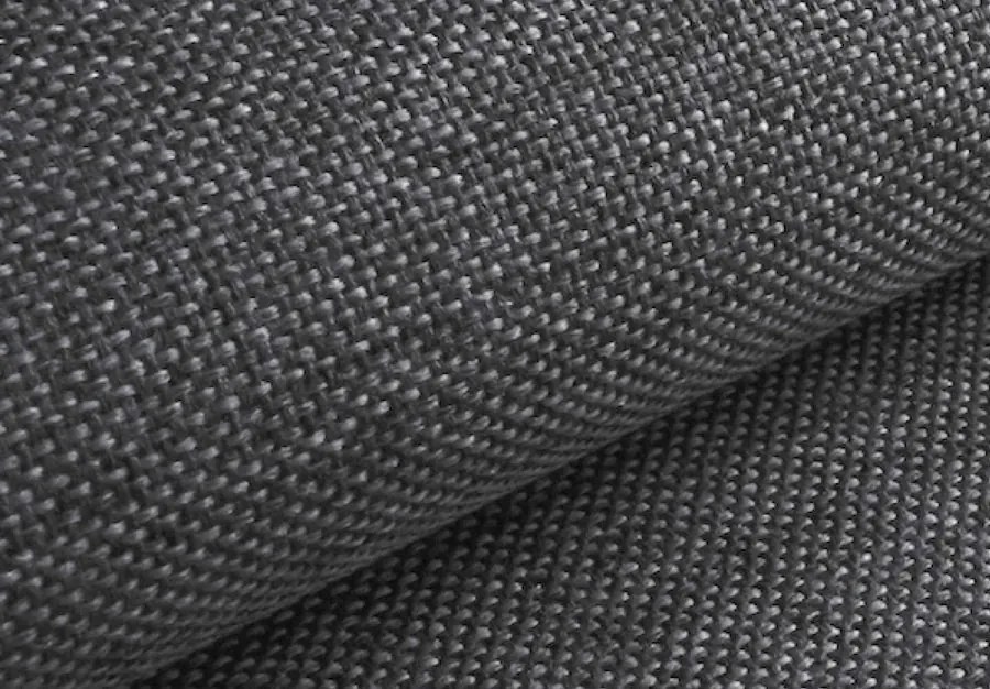 Rohová sedacia súprava Bernett, antracitová ekokoža/sivá tkanina, ľavý roh