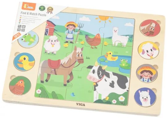 Puzzle na podložke Viga 44741 farma