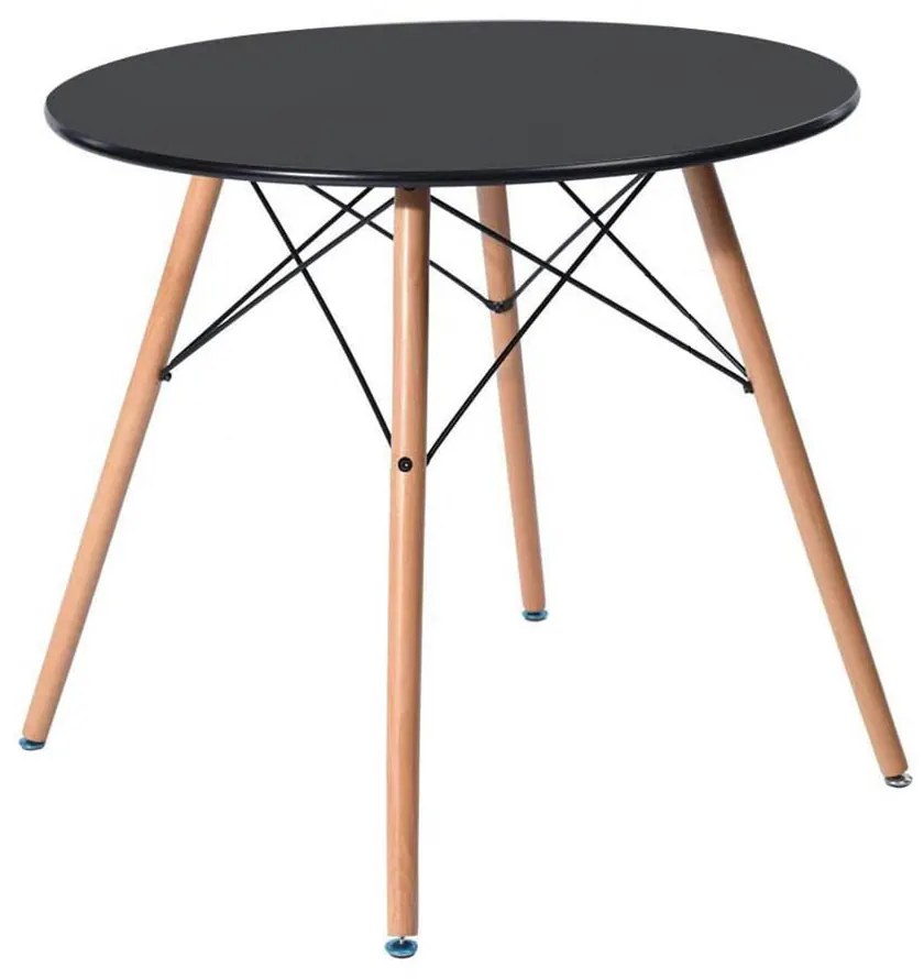 4 ks moderných jedálenských stoličiek so stolom, viac farieb, čierna
