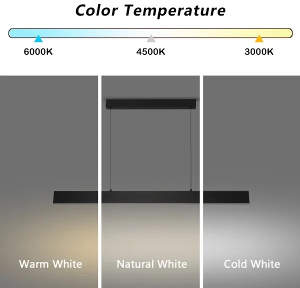 Brilagi - LED Stmiev. luster na lanku SLIMLINE LED/40W/230V 3000-6000K čierna + DO