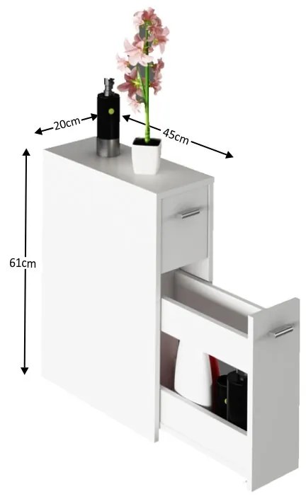 Kúpeľňová skrinka Natali Typ 7 - biela