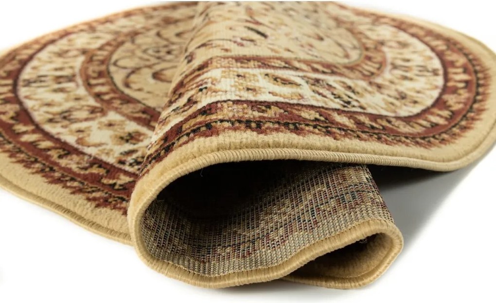 TA Koberec F740A SVETLO BÉŽOVÉ KOLESO ATLAS PP Rozmer: 200x200 cm