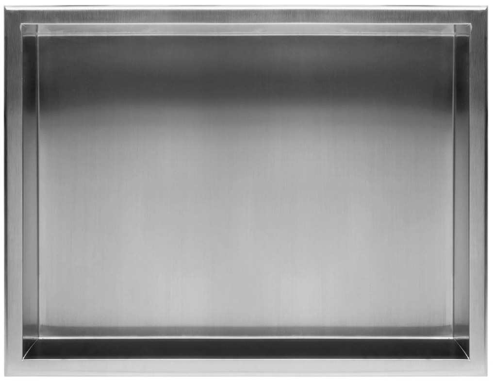 Rea Rea, nerezová vstavaná polica s golierom 450x300x100 mm, oceľová, REA-05601