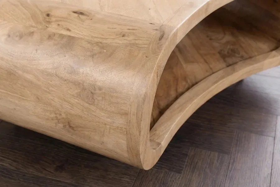 Dizajnový konferenčný stolík Lorelei 72 cm prírodné mango