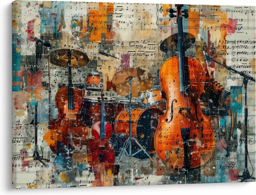 Obraz - Hudobné nástroje (70x50 cm)