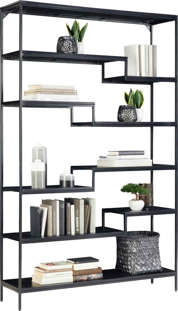 XXXLutz REGÁL, čierna, železo, 120/190/30 cm Ambia Home - Regály - 001609001501