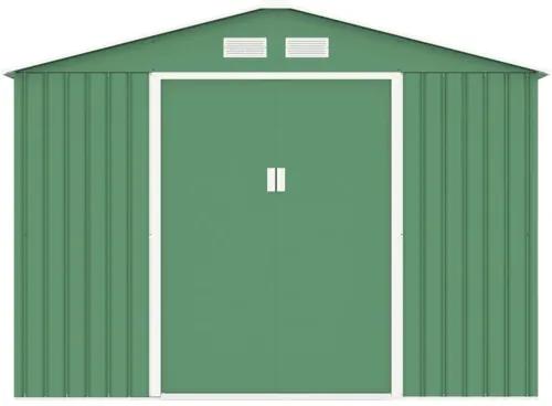 Plechový záhradný domček Rojaplast Archer D 267 x 245 cm zelený