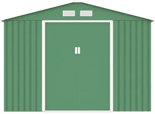 Plechový záhradný domček Rojaplast Archer D 267 x 245 cm zelený