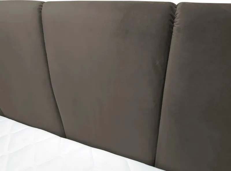 Posteľ boxspring Fresco 180x200 cm, svetlo hnedá látka