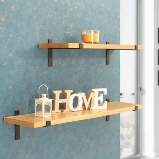 Polica na stenu s konzolou Lara 75 cm dub LARA-DUB 75