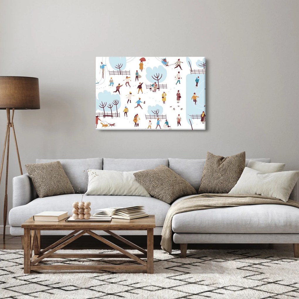 Obraz - Veselá zima (90x60 cm)