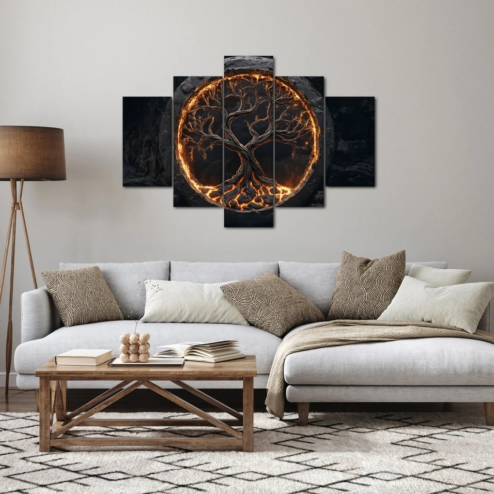 Obraz – Strom života v láve I. (150x105 cm)