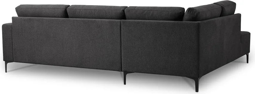 Antracitová ženilková rohová pohovka (ľavý roh/do L) Fabian – Scandic