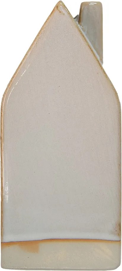 Béžový porcelánový domček s LED svetielkami - 7*6*15 cm