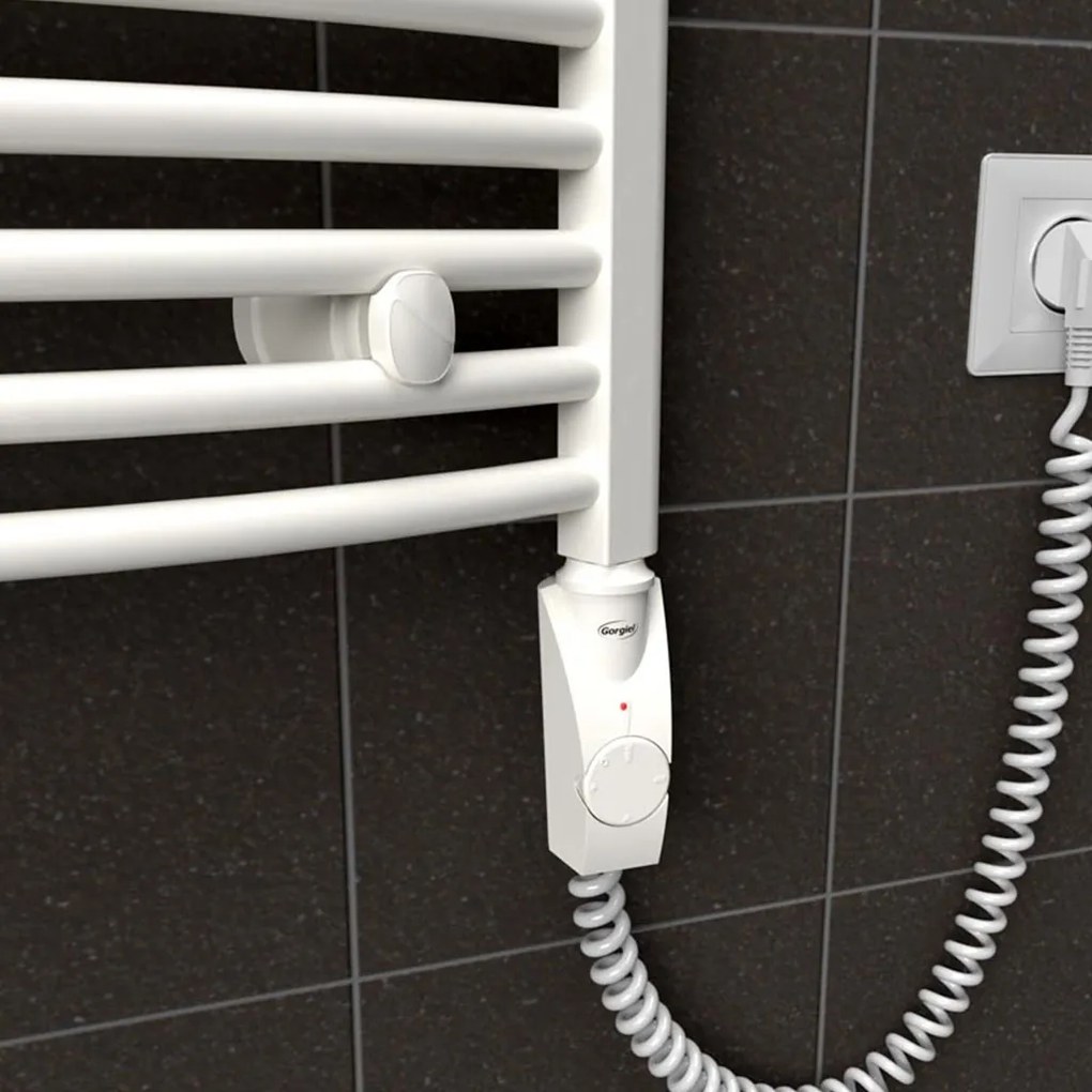 BPS-koupelny Elektrický kúpeľňový radiátor Hermes E 27-01, pripojenie typ 01, 50x130 cm, biela RAL 9016