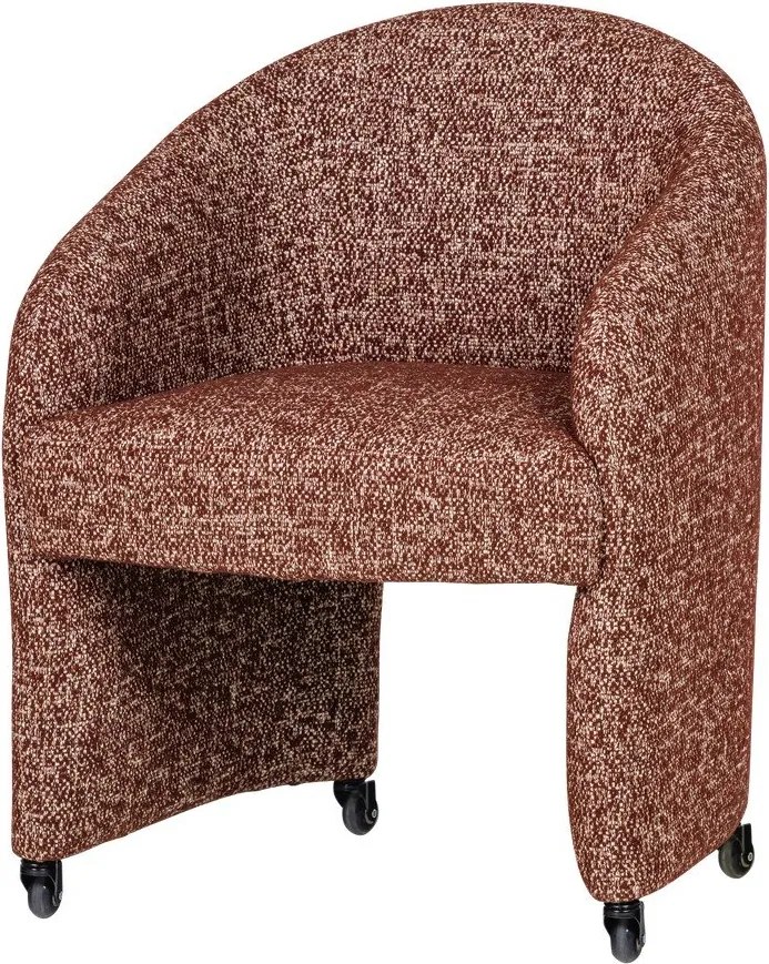 Čalúnená kancelárska stolička v terakotovej farbe Cordo – WOOOD