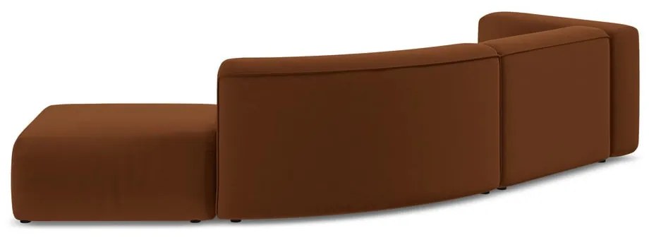 Oranžová/hnedá zamatová leňoška (pravý roh) Ekahi – Makamii