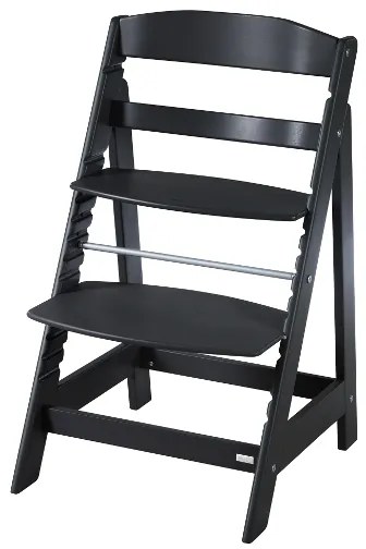 roba Detská drevená vysoká jedálenská stolička Sit Up (čierna/flex)  (100306933)