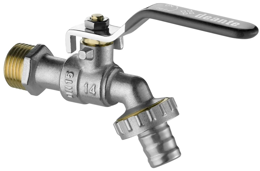 Deante Deante, 1/2" guľový záhradný ventil z mosadze s adaptérom, VFA_152L