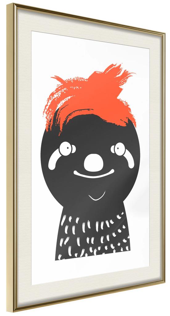 Artgeist Plagát - Crazy Sloth [Poster] Veľkosť: 20x30, Verzia: Zlatý rám