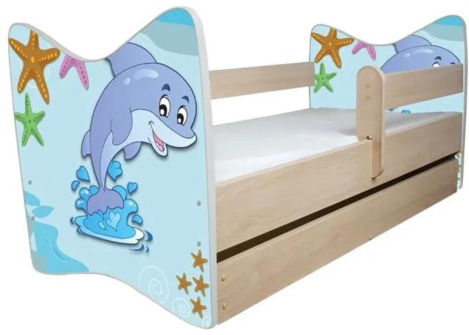 Raj posteli Detská posteľ  " Delfin " DLX dub jasný
