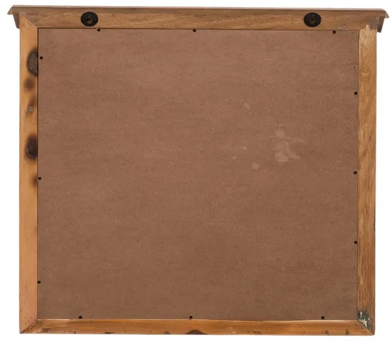 furniture-nabytek.cz - Masívne kúpeľňové zrkadlo Perth z recyklovaného dreva, lakované, biele / hnedé – 70×14×70 cm