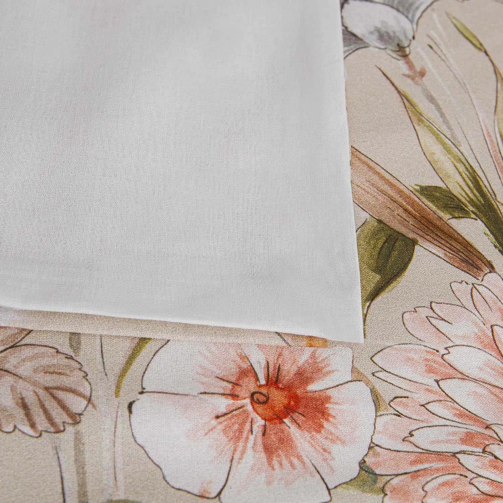 RENFORCÉ OBLIEČKY SIDELYA EXCLUSIVE 200X220 CM, 2 KS 70X80 CM KVETY