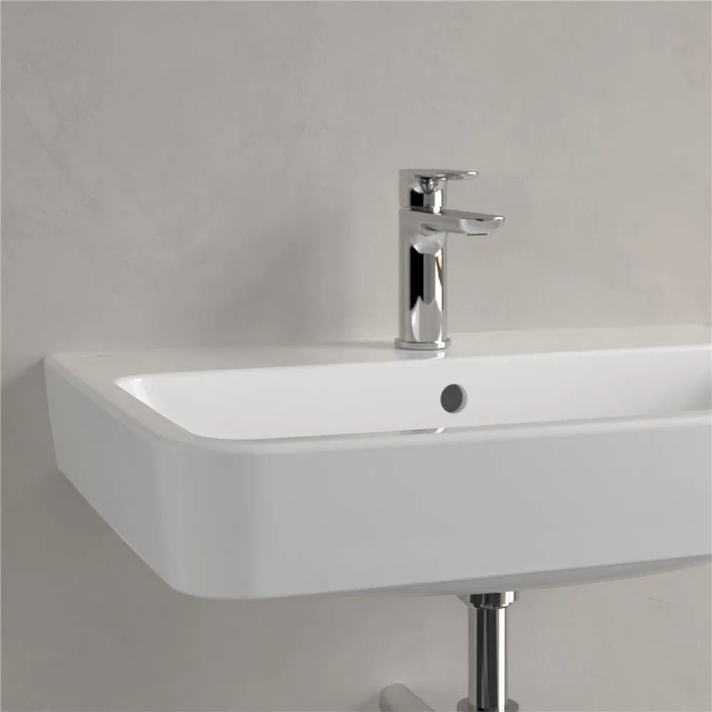 VILLEROY & BOCH O.novo závesné umývadlo s otvorom (zadná a spodná strana brúsená), s prepadom, 650 x 460 mm, biela alpská, s povrchom CeramicPlus, 4A41KGR1