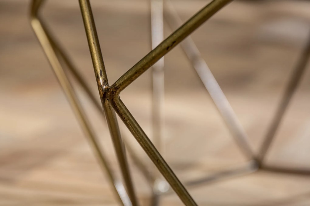 Konferenčný stolík Diamond 70cm mramor biely