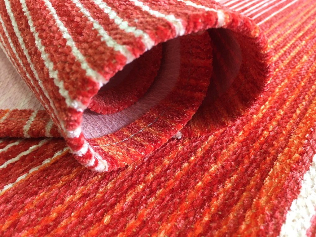 Protišmykový ručne tkaný behúň Laos 138 / 999X, 55x85, oranžová, chodba / predsieň, Oriental Weavers